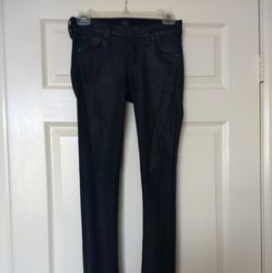 Size 24 Citizens of humanity Black coated jeans